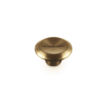 Bouton Le Creuset en acier inoxydable - Rond - Doré - 6 cm