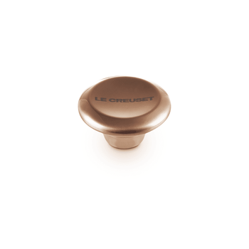 Bouton Le Creuset en acier inoxydable, rond, couleur cuivre, 6 cm