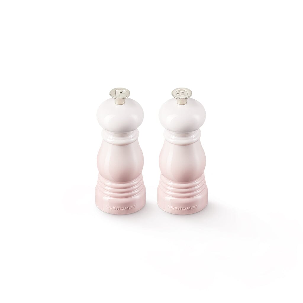 Le Creuset - Set van 2 Kleine Molens Shell Pink 11cm Peper- en Zoutmolen set Le Creuset 