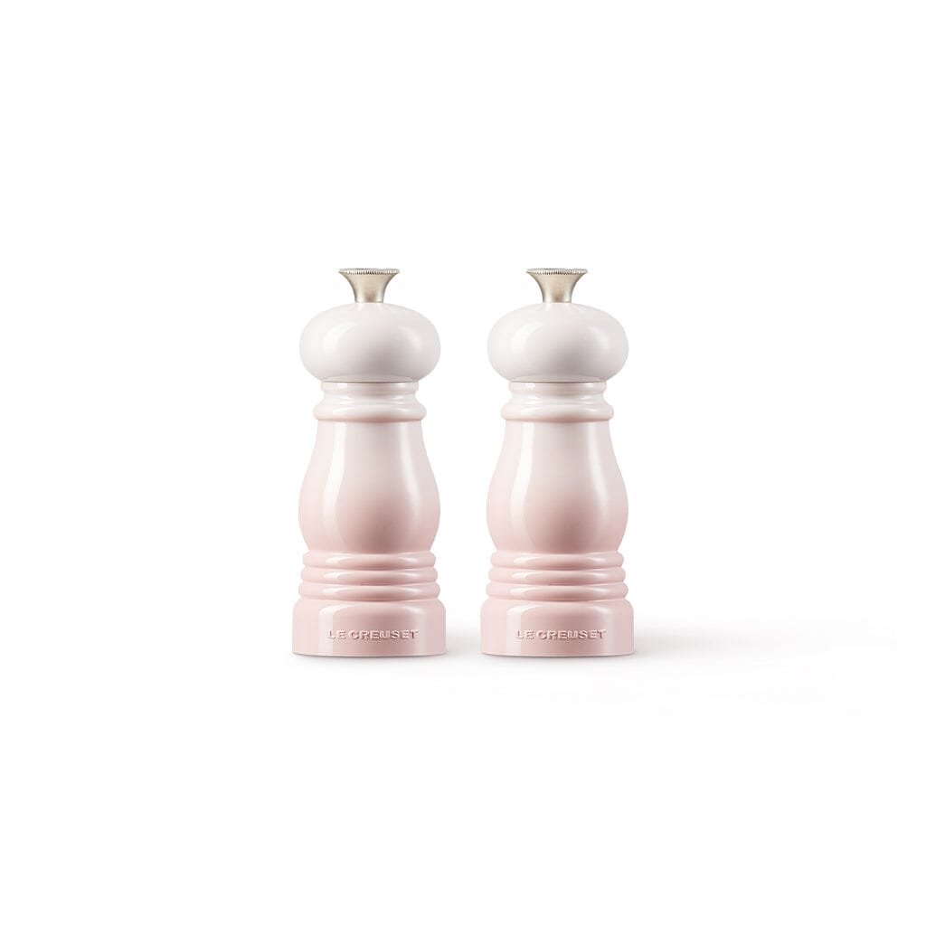 Le Creuset - Set van 2 Kleine Molens Shell Pink 11cm Peper- en Zoutmolen set Le Creuset 