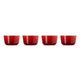 Le Creuset - Set van 4 Mini-Ramekins Kersenrood 7,8cm 0,1l