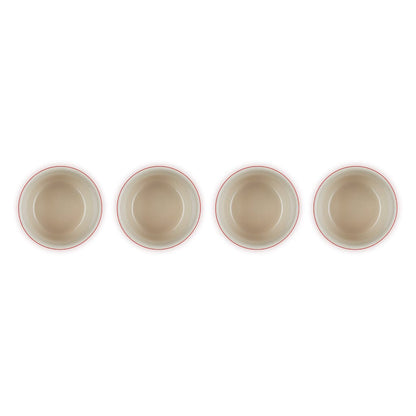 Le Creuset - Set van 4 Mini-Ramekins Kersenrood 7,8cm 0,1l Schalen Le Creuset 