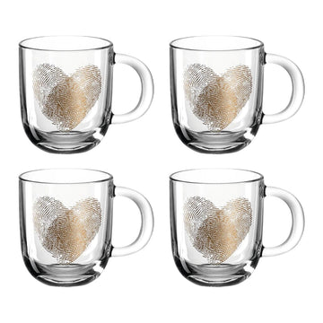 Leonardo - GB/Cup 400ml fingerprint heart 4 stuks Drinkglazen Leonardo 