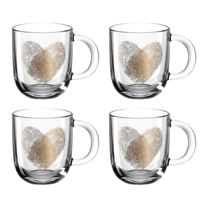 Leonardo - GB/Cup 400ml fingerprint heart 4 stuks Drinkglazen Leonardo 