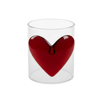 Lepelclub - Verre en forme de cœur - Verres à boire rouges LepelClub