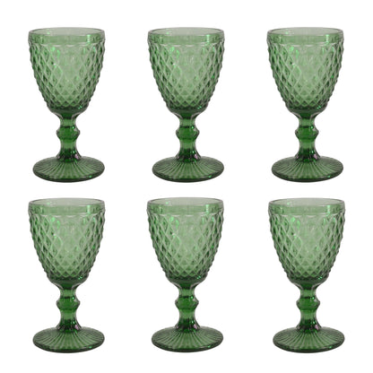 Medard de Noblat - Diamond - Wine Glass 20cl - Green (set of 6) Medard de Noblat 