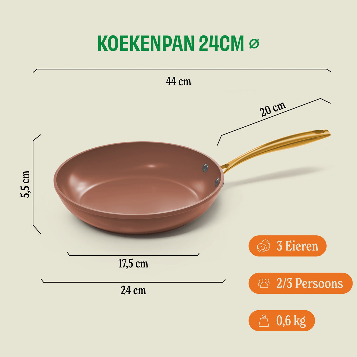 Cook & Pan Sienna Koekenpan 24 cm