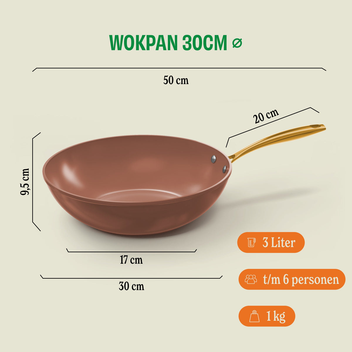 Cook & Pan Sienna Wokpan 30 cm