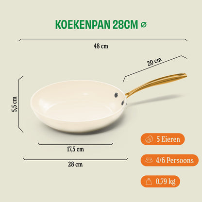 Cook & Pan Vanilla Koekenpan 28 cm