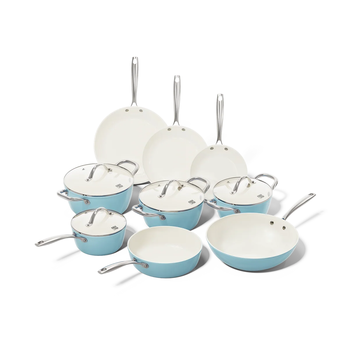Cook & Pan - Batterie de cuisine Go Blue 9 pièces