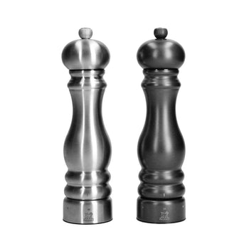 Ensemble moulin à poivre et à sel Peugeot - Paris Chef 22 cm en acier au carbone et acier inoxydable
