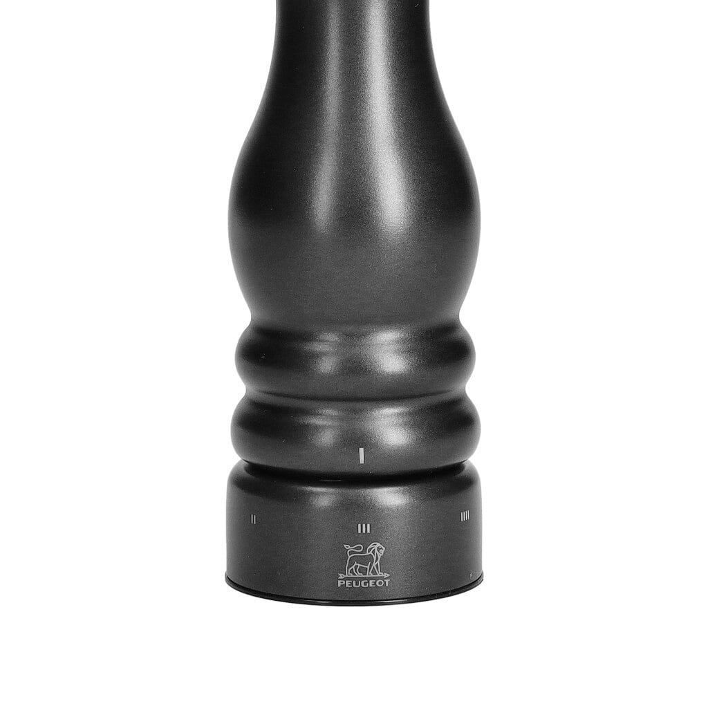 Peugeot Paris Chef Carbone u'Select Stainless Steel 22cm 9 inch Carbon Finish Pepper Mill w/ Natural Wood Salt Mill- With Stainless Steel Spice Scoop/Bag Clip Peugeot Paris Chef Carbone u'Select Stainless Steel 22cm 9 inch Carbon Finish Pepper Mill w/ Natural Wood Salt Mill- With Stainless Steel Spice Scoop/Bag Clip