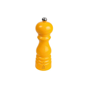 Moulin à sel en bois Peugeot - Paris U'select, jaune safran, 18 cm.