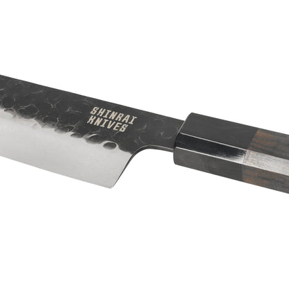 Shinrai Knives - Blackout Edition Damascus Santoku mes 18 cm Shinrai Knives 
