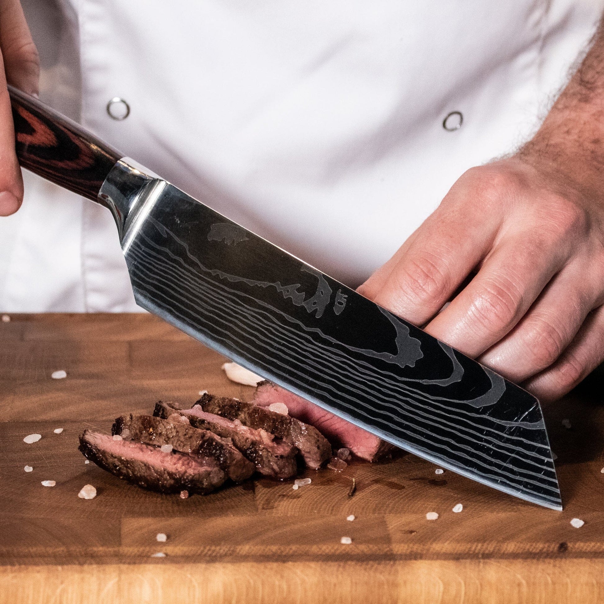 Shinrai Knives - Damascus Print 13-delige Messenset - Master collection XL set Messenset Shinrai Knives 