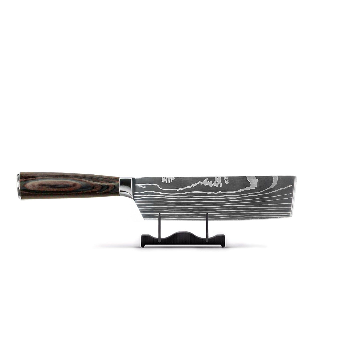 Shinrai Knives - Damascus Print 7-delige Messenset + Messenblok Rotate Messenset met blok Shinrai Knives 