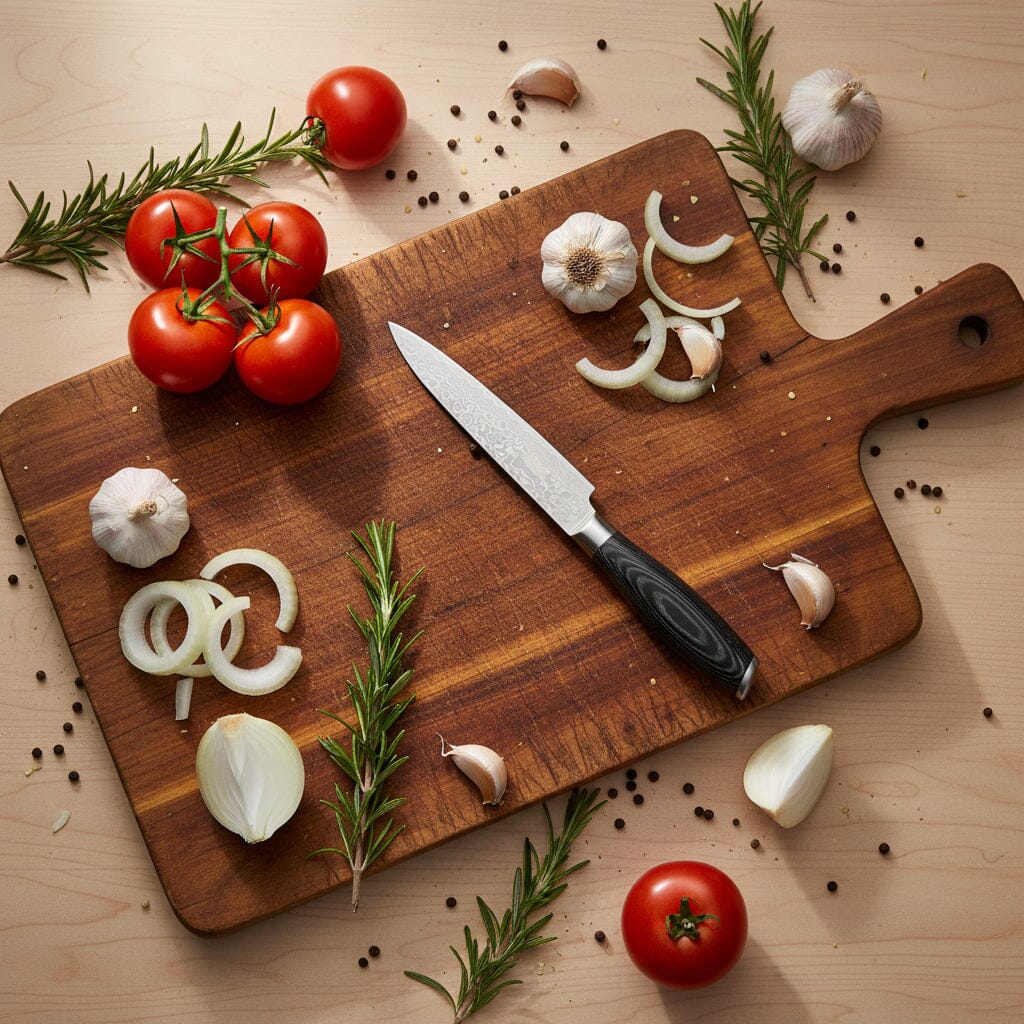 Shinrai Knives - Damast Pakka Wood 6-delige Messenset Messenset Shinrai Knives 