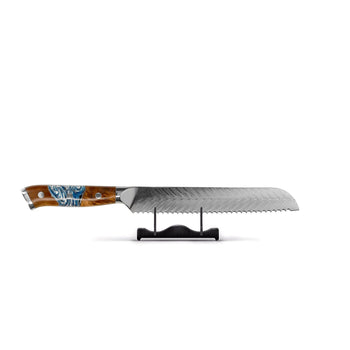 Couteaux Shinrai - Série Eclipse - Couteau à pain Damas 20 cm