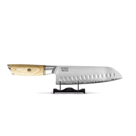 Shinrai Knives - Hikari Damascus Santoku mes 18 cm Santokumes Shinrai Knives 