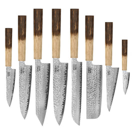 Shinrai Knives - Jōnetsu Damascus 8-delige messenset Messenset Shinrai Knives 