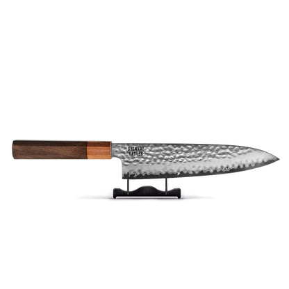Shinrai Knives - Kigami Exclusive Damascus 5 pièces - Couteau de chef + Couteau à pain + Nakiri + Santoku + Couteau d'office Set de couteaux Shinrai Knives