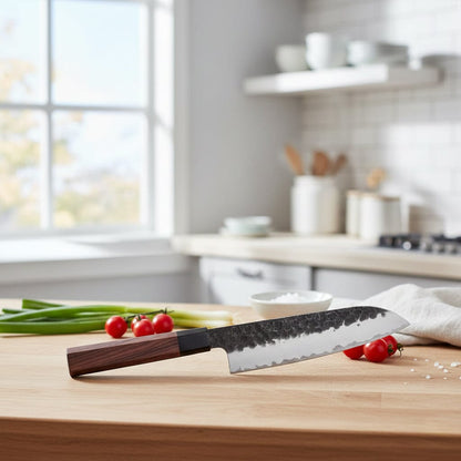 Shinrai Knives - Kurayami Damascus Santokumes 18 cm Santokumes Shinrai Knives 