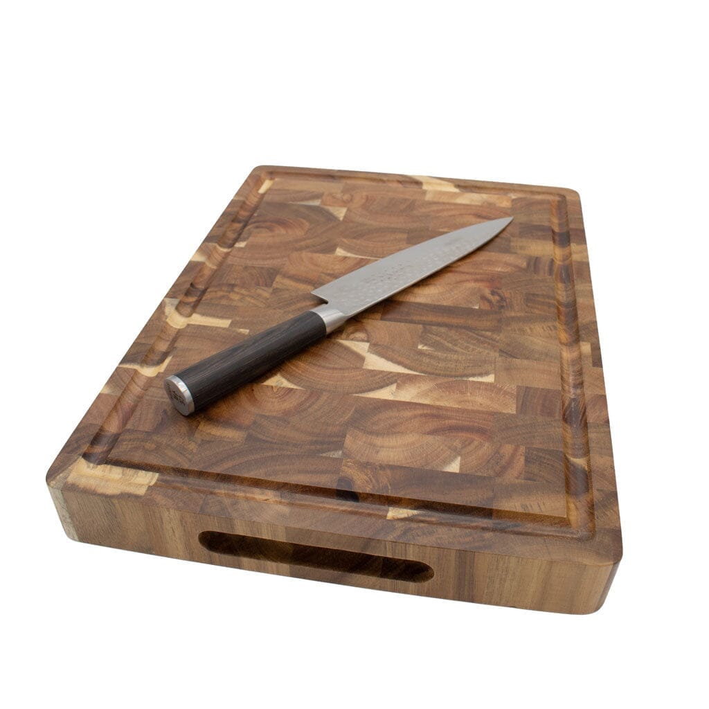Shinrai Knives - Luxe Snijplank Acaciahout - Kopshout - 41 x 30 x 4.5 cm Houten snijplank Shinrai Knives 