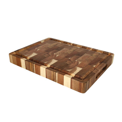 Shinrai Knives - Luxe Snijplank Acaciahout - Kopshout - 41 x 30 x 4.5 cm Houten snijplank Shinrai Knives 