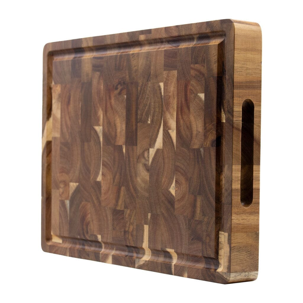 Shinrai Knives - Luxe Snijplank Acaciahout - Kopshout - 41 x 30 x 4.5 cm Houten snijplank Shinrai Knives 