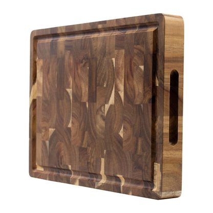Shinrai Knives - Luxe Snijplank Acaciahout - Kopshout - 41 x 30 x 4.5 cm Houten snijplank Shinrai Knives 