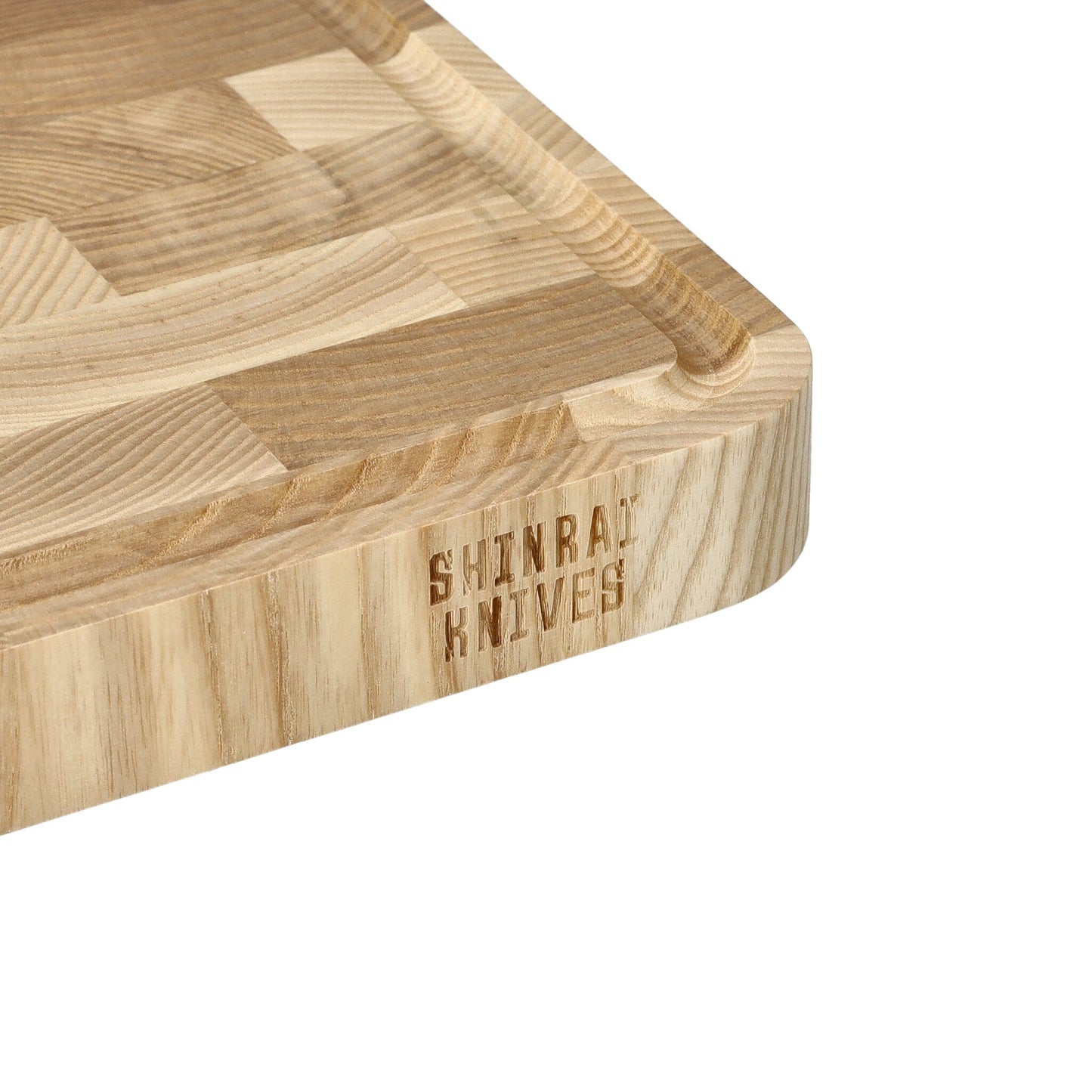 Shinrai Knives - Luxe Snijplank Essenhout - Kopshout - 40 × 30 × 4.5 cm