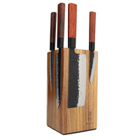 Shinrai Knives - Magnetisch Messenblok Rotate - Acaciahout Magnetisch messenblok Shinrai Knives 