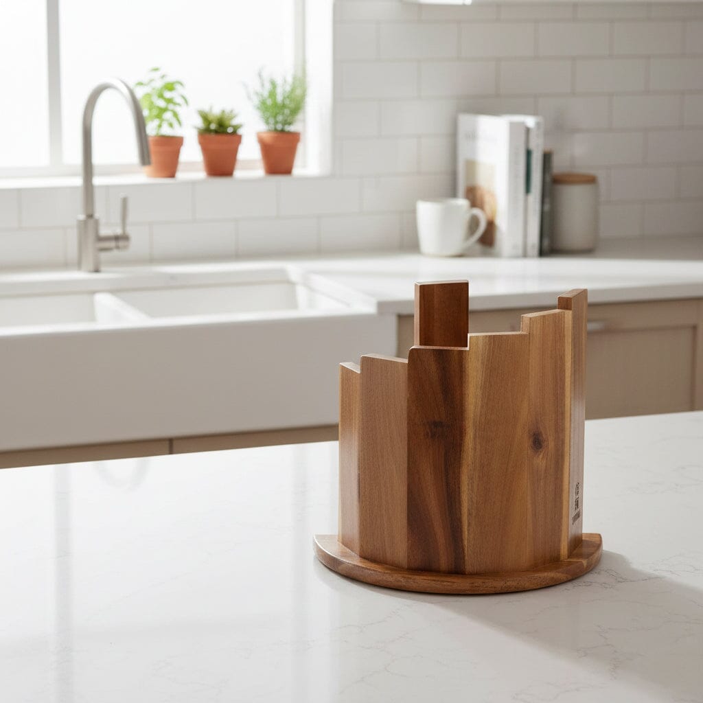 Shinrai Knives - Magnetisch Messenblok Scalae - Acaciahout Magnetisch messenblok Shinrai Knives 