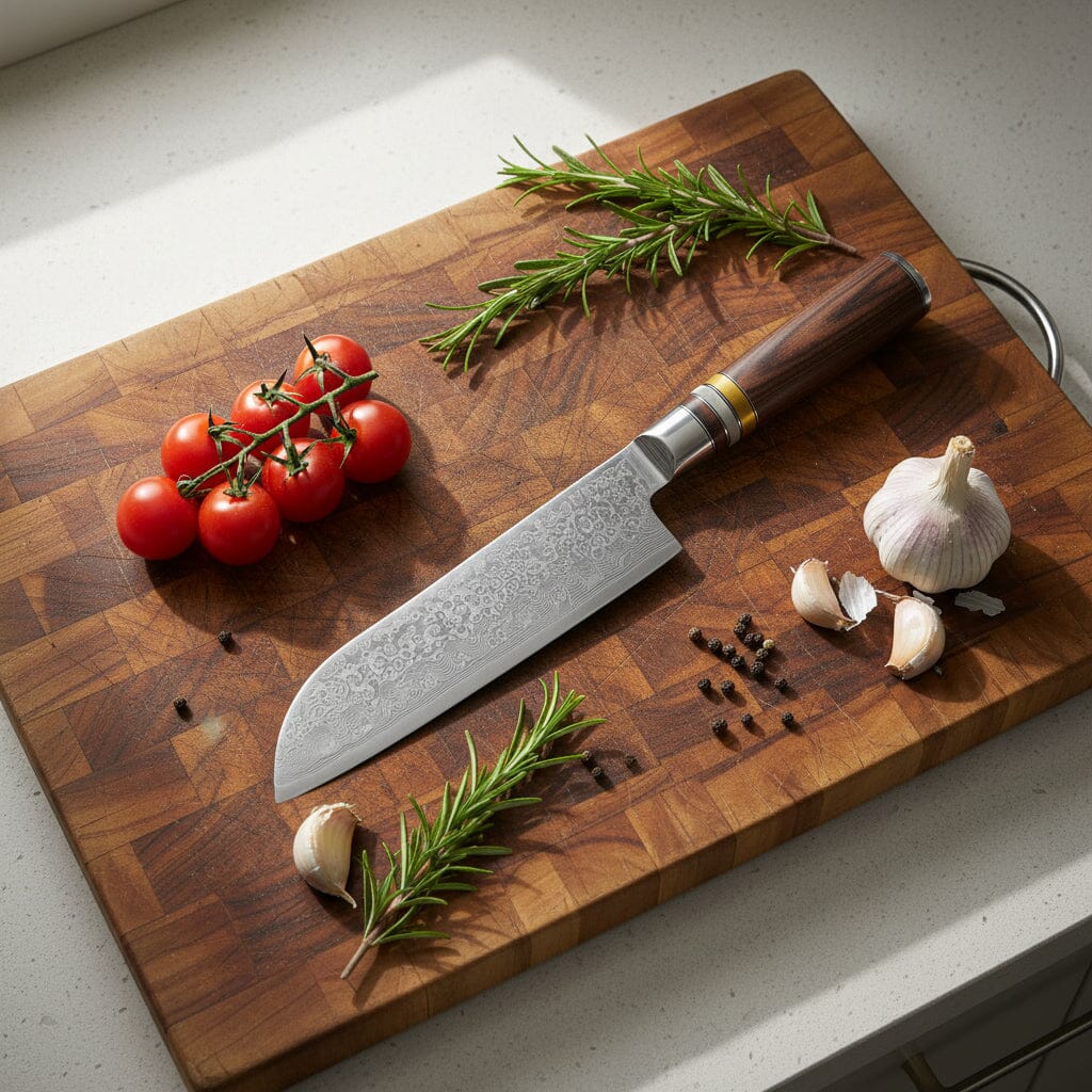 Shinrai Knives - Micarta Jewels 7-delige Damascus Messenset Messenset Shinrai Knives 