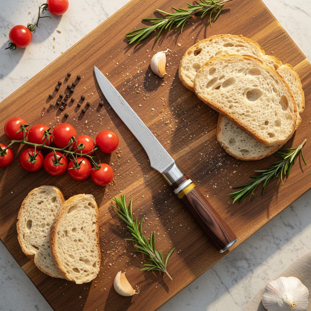 Shinrai Knives - Micarta Jewels 7-delige Damascus Messenset Messenset Shinrai Knives 