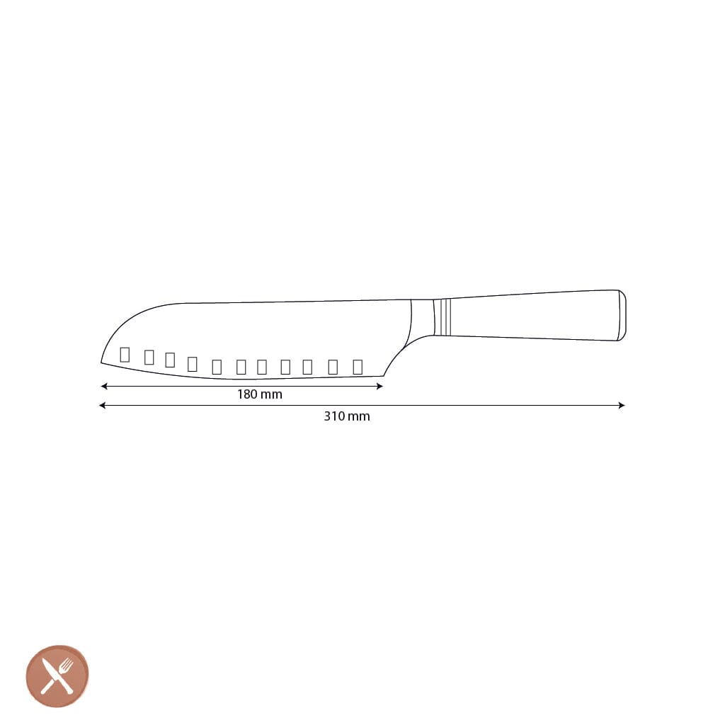 Mi_sa✨ damascus Santoku mes 18cm - Micarta Jewels – Kookgigant