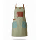 Shinrai Knives - Schort Hoogwaardig Canvas & Leer Groen