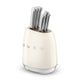 SMEG - Messenblok met 6 messen Creme