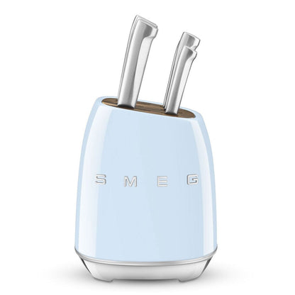 SMEG - Messenblok met 6 messen Pastelblauw Messenset met blok Smeg 