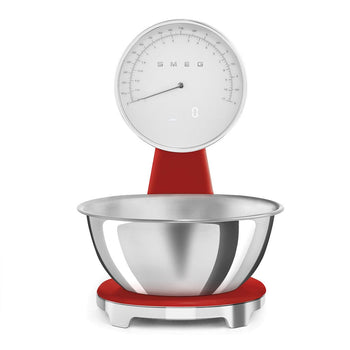 SMEG - Weegschaal Digitaal Jaren 50 Rood Keukenweegschaal Smeg 