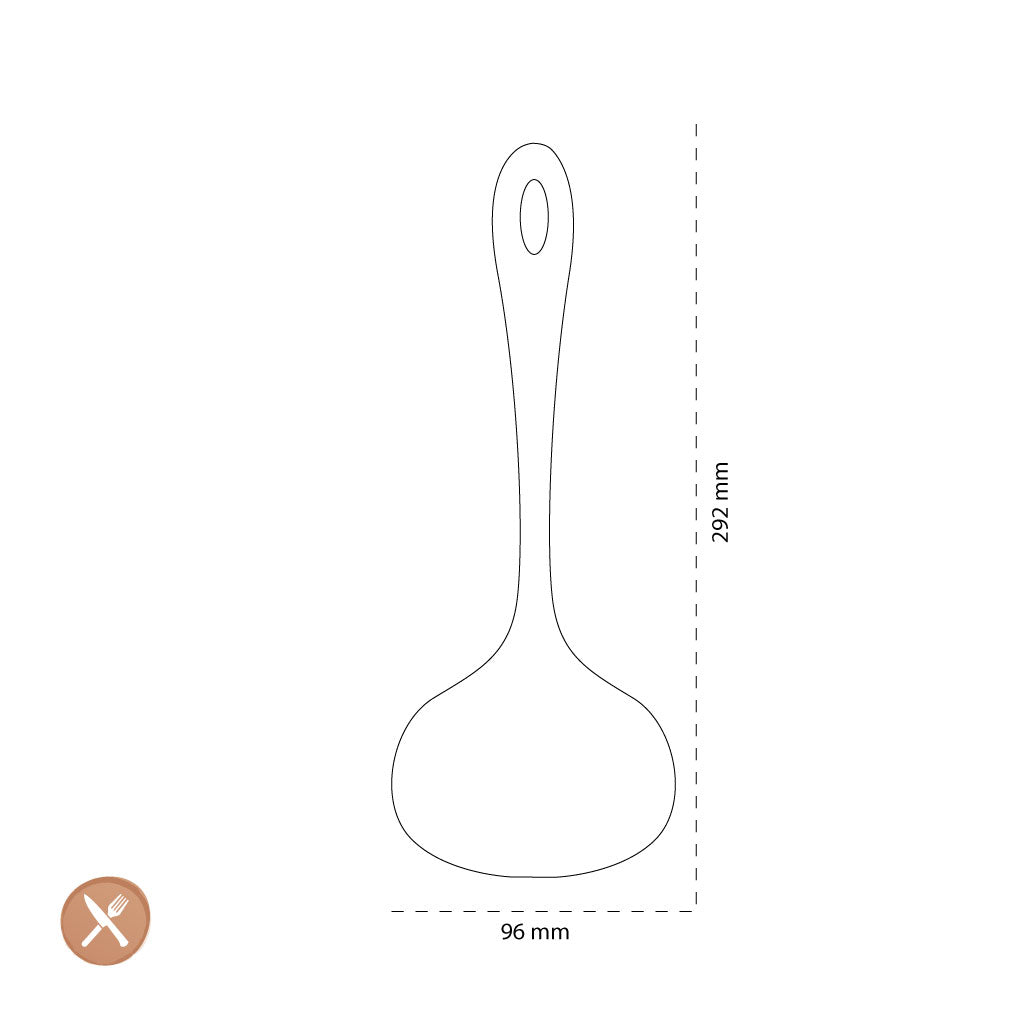 Tools2Cook - Siliconen Soep Lepel Black Pepper