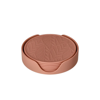 Tools2Cook - Ensemble de sous-verres en silicone (7 pièces) Rose framboise Tools2Cook