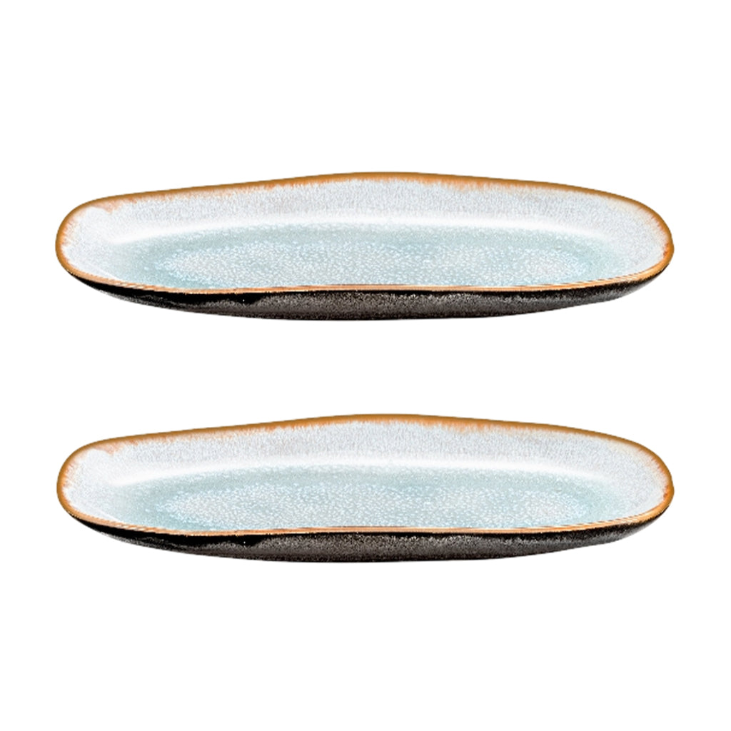 Médard de Noblat - Grand Bol de Service Shadow Aqua 35,5 x 14 cm (lot de 2)