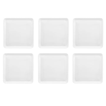 Medard de Noblat - Yaka White Vierkant Dinnerbord 25.5x25.5 cm (set van 6)