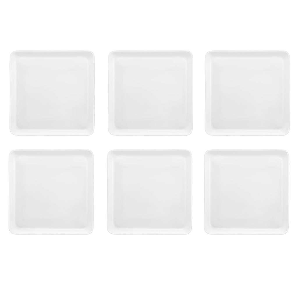 Medard de Noblat - Yaka White Vierkant Dinnerbord 25.5x25.5 cm (set van 6)