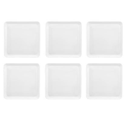 Medard de Noblat - Yaka White Vierkant Dinnerbord 25.5x25.5 cm (set van 6)