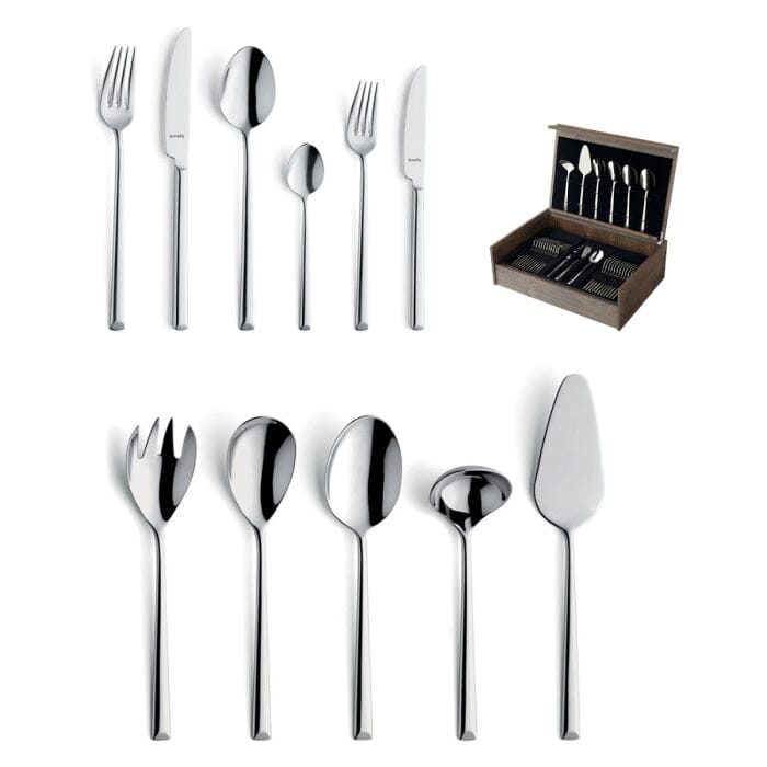 Amefa - Ventura 1924 78-pc Cutlery set in wooden canteen Amefa 