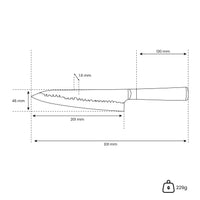 Hammered RVS Black - Koksmes 20 cm Shinrai Japan 