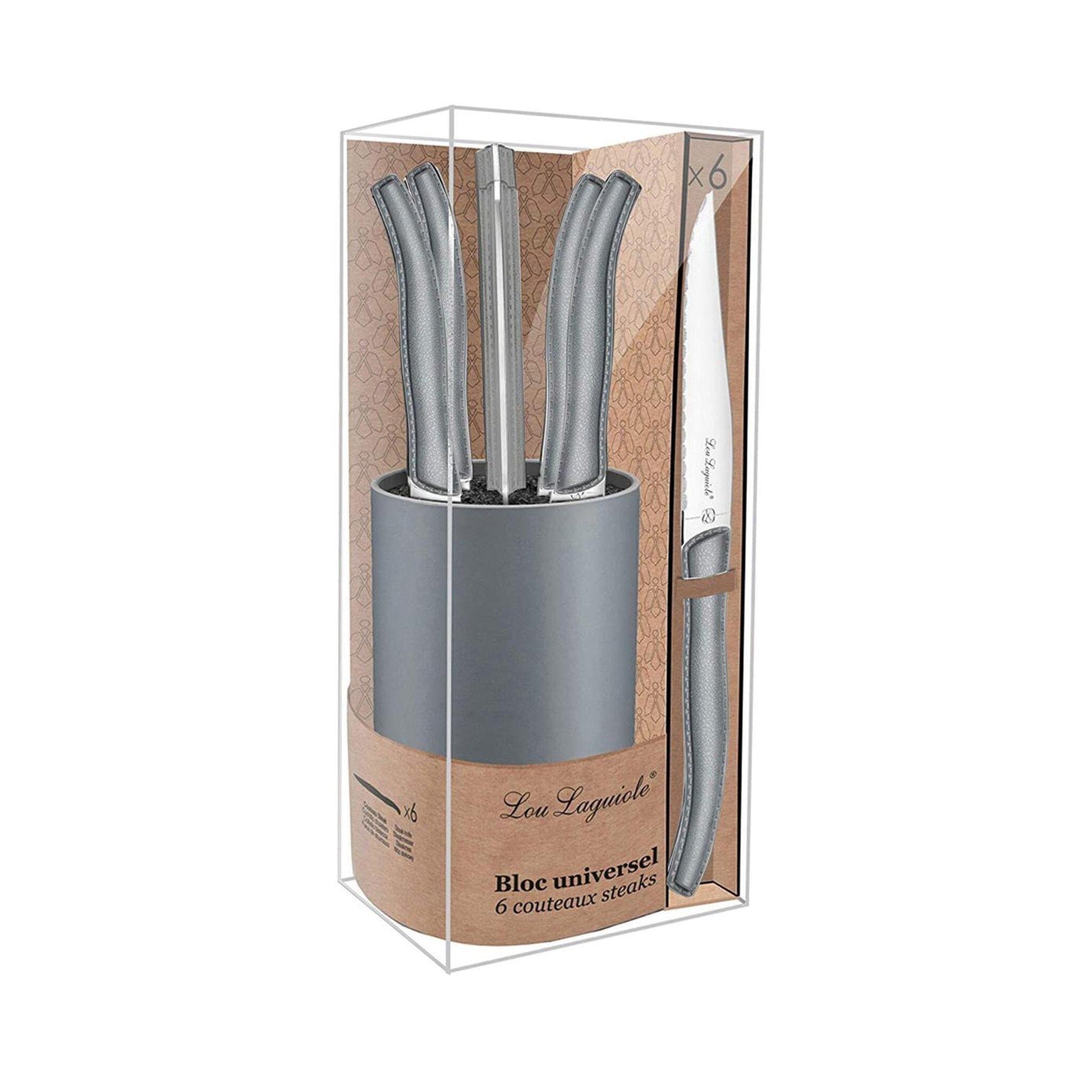 Amefa steakmessen Lou Laguiole - antraciet - set van 6 Amefa steakmessen Lou Laguiole - antraciet - set van 6